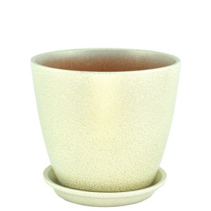 Горшок Глянец бутон мет.бел/зол.15см 1.7л купить