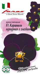 Виола Виттрока Карамель F1  пурпурная с глазком купить