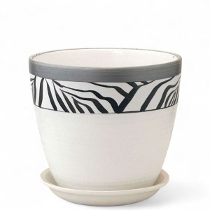 Горшок Роспись бутон зебра 1.7л 15см купить