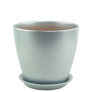 Горшок Глянец бутон мет.бел/сер.15см 1.7л купить