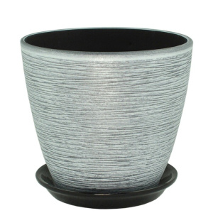 Горшок Роспись бутон лофт серый 3.2л 18см купить