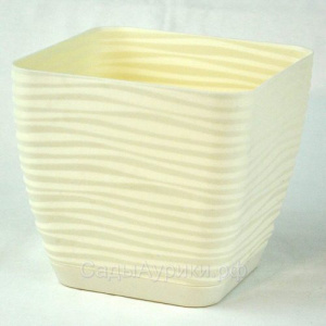 Кашпо Сахара петит 2л квадрат крем 3620-001 купить