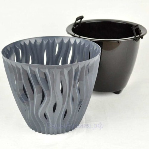 Кашпо Вдохновение 2,25л (антрацит) купить