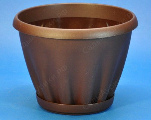 Горшок Знатный 11л с подд. (шоколад)  купить