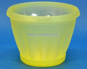 Горшок Знатный  2л с подд. (прозрачно-желтый)  купить