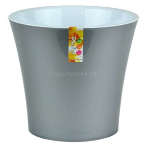 Кашпо АРТЕ 1,2 л (металлик-белый)  э414 купить
