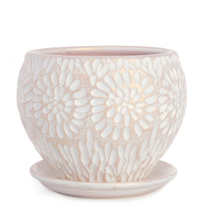 Горшок Астра классик бел./жемч. 15см купить