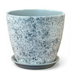 Горшок Роспись бутон яшма серый 3.2л 18см купить