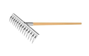 Грабли 14-зубые с черенком витые с нержав.покрытием (0531-ч) купить