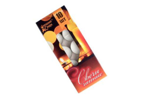 Свечи чайная в гильзе 10шт/1уп/4часа дс-110 купить