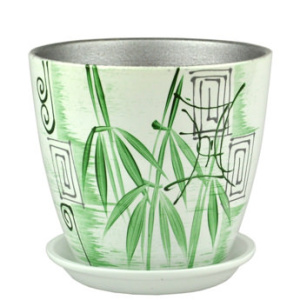 Горшок Роспись бутон бамбук 18см  купить
