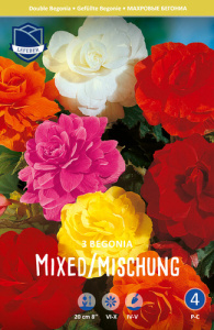Смесь бегоний махровых XXL Double mixed colours /3шт купить