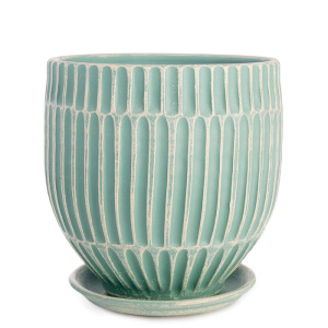 Горшок Ритм бирюза овал d18h19см 3.5л купить