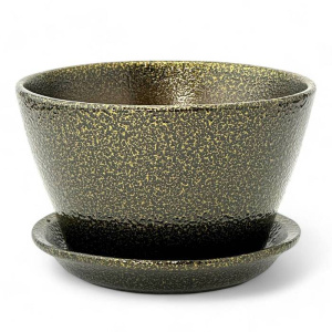 Горшок Беллита черн./зол. 12см  купить