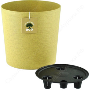 Кашпо Эко Цилиндр 5.2л горчичный d20 h20 купить
