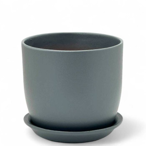Горшок Глянец верона мат.серый темн.11см купить