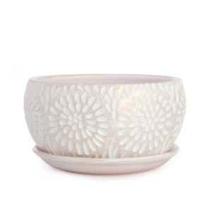 Горшок Астра плошка бел./жемч. 1.8л 18см купить