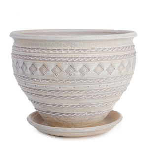 Горшок Кружева капучино чугунок 6.1л d28h21см купить