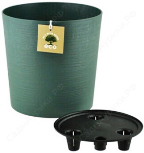 Кашпо Эко Цилиндр 5.2л малахит d20 h20 купить