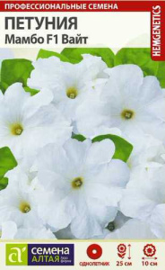 Петуния Мамбо F1 Вайт генетически карликовая купить