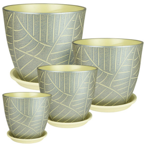 Горшок Роспись бутон листья 0.9л 1 из 4 12см купить