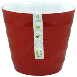 Кашпо Лаура с под. 2.3л  красн-бел купить