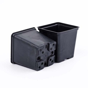 Горшок  0.55л 9*9*10см твердый (литой) квадрат купить