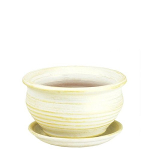 Горшок Кантри фиалочница бел./зол. 16см 0.5л  купить