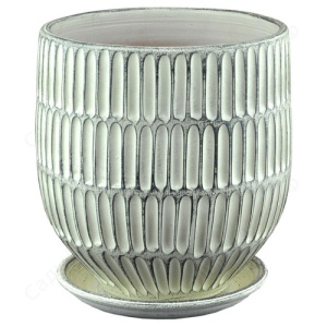 Горшок Ритм белый овал d20h23см 5.5л купить