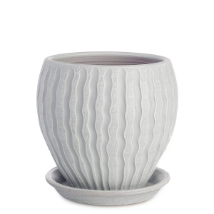 Горшок Мане конус бел./сер. 15см 1.5л купить