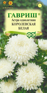 Астра Королевская белая пионовидная купить