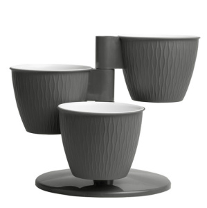 Цветник каскад Пирамида антрацит серый муссон купить