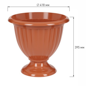 Вазон ЖАСМИН 18л коричневый  м1558 купить