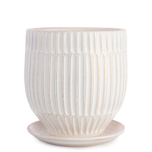 Горшок Ритм бел/жемч овал 5.5л d20h23см купить