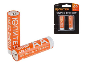 Батарейка AA LR6 1,5V alkaline 2шт. ЮПИТЕР, арт.JP2121/12 купить