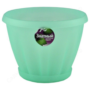 Горшок Знатный  2л с подд. (прозр.-зел.) купить