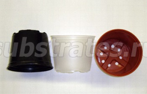 Горшок 2.5л 15*15*15 круглый терра купить