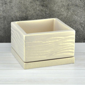 Волна бежевый кубик низкий 15*15/h9см купить