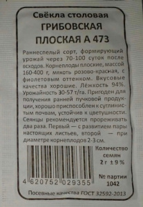 Свекла Грибовская плоская (Марс) б/п купить