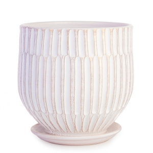 Горшок Ритм бел/жемч овал 3.5л d18h19см купить