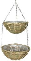 Кашпо плетен.подвесн.двухярусное.диам. 30см(NHBD31012) купить