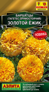 Бархатцы Золотой ёжик прямостоячие Золотая серия купить