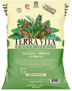 Грунт Живая Земля Пальма-Фикус- Драцена 5л купить