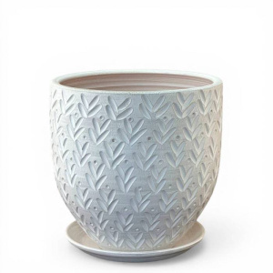 Горшок Ажур св.серый бутон 4л 20см купить