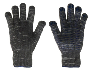 Перчатки х/б 10кл. ЭКСТРА с ПВХ уголек купить