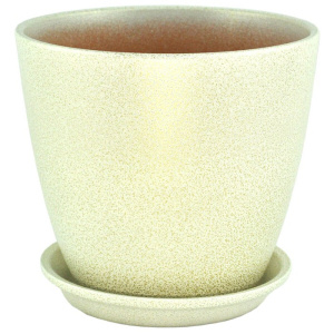 Горшок Глянец бутон мет.бел/зол. 5л 21см купить