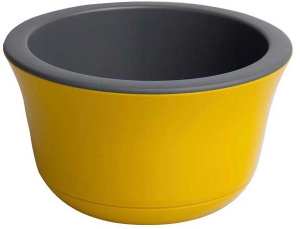 Кашпо Омега 8л медовый-антрацит d30 h17.5 купить