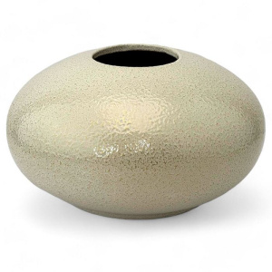 Ваза Глянец эллипс бел/зол d18h10см купить