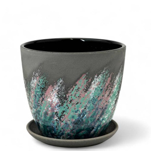 Горшок крокус живопись черн.N1 11см купить
