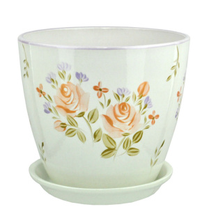 Горшок Роспись бутон розочки 18см 3.2л купить